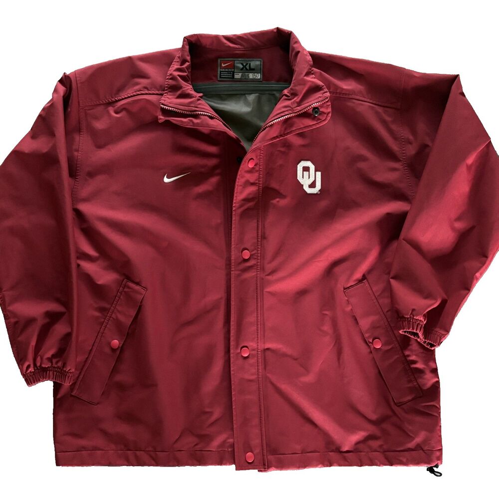 Nike Oklahoma NCAA Team Issued Promo Jacket XL Heavyweight Parka Coat Crimson